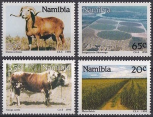 F-EX32150 NAMIBIA MNH 1990 FAUNA DOMÉSTICA MAMÍFEROS CAO OVEJAS TORO. - Imagen 1 de 1