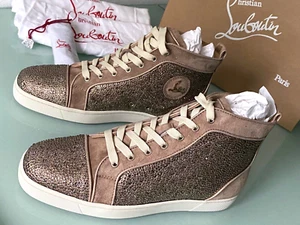 CHRISTIAN LOUBOUTIN Louis Crystal STRASS Orlato Leder Sneaker 43.5 100% Original - Bild 1 von 9