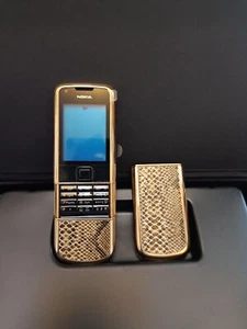 LUXURY NEW Nokia 8800e Arte Gold Python Skin Edition Cover Housing Covers Case - Picture 1 of 15