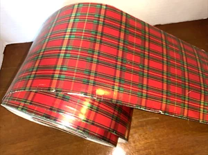 Vintage Geschenkpapier Kaufhaus Rolle rot grün 6" Schmuck & kleine Schachteln, CDs - Bild 1 von 12