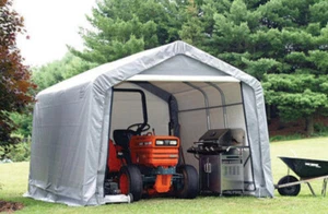Shed-in-a-Box 10' x 10' x 8' Carport Waterproof Shelter Portable Garage Canopy - Picture 1 of 5