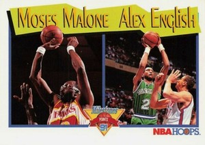 1991-92 Hoops Alex English/Moses Malone #315 