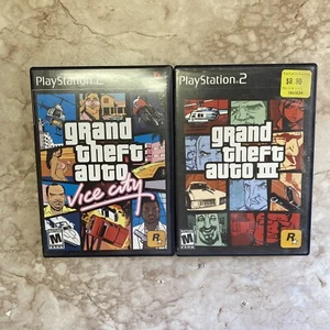 Grand Theft Auto GTA III And Vice City Playstation 2 PS2 Bundle - Picture 1 of 3