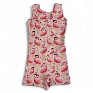Destira Baby Swimsuit Pink Flamingo One Piece Size XS Toddler Age 5 Small Kids - Picture 1 of 5