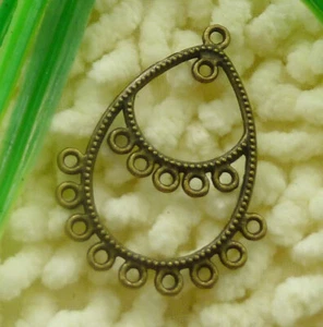 120 piezas conectores para pendientes enchapados en bronce 41X31MM S2189 HAZLO TÚ MISMO para fabricación de joyas - Imagen 1 de 6