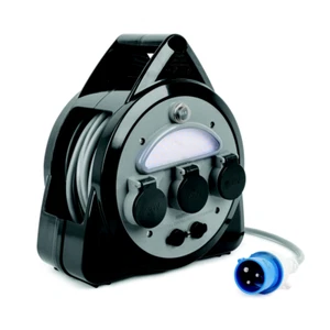 Brunner CEE-Kabeltrommel mit Onboard 15 Lampe für Camping Blau - Bild 1 von 4