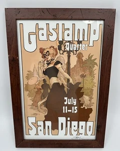 Terry Dodson Signed Print Gaslamp Quarter July 11-15 San Diego Framed Blonde - Picture 1 of 10