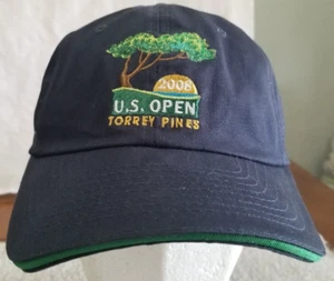 US Open Torrey Pines 2008 Golf Cap Adjustable Strap Navy Blue USGA Member - Picture 1 of 8