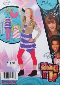 Girl Dress Tunic Cropped Jacket Top Leggings Pattern Simplicity 1894 Disney NEW - Picture 1 of 2