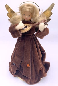 Vtg PAULINE LEIDEL-SPREEN Christmas Wax Angel Tree Topper Western Germany 6.5" - Picture 1 of 6