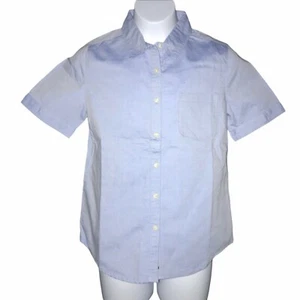 NWT Gap Kids Blue Oxford School Uniform Dress Shirt Girl's Large 10 - Picture 1 of 7