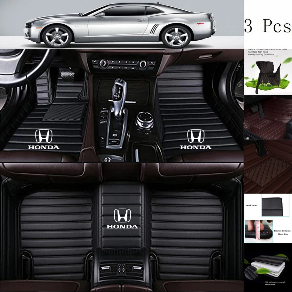Alfombrillas de coche personalizadas impermeables para Honda todos los modelos forro de alfombra delantera y trasera Foto 1 de 4