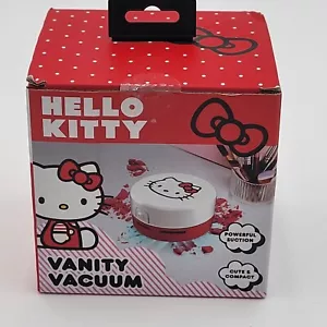 Hello Kitty Desk Vanity Vacuum Compact, Powerful Suction, Nozzle, Cleaning Brush - Picture 1 of 7