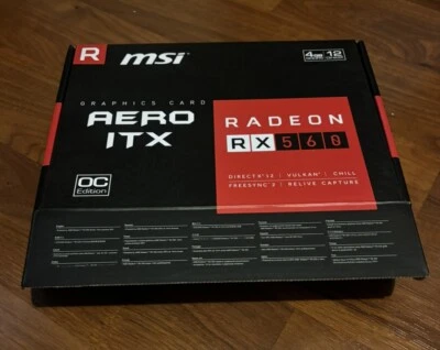 MSI Radeon RX 560 AERO ITX 4G OC Graphics Board New, Open Box - Image 1 of 4