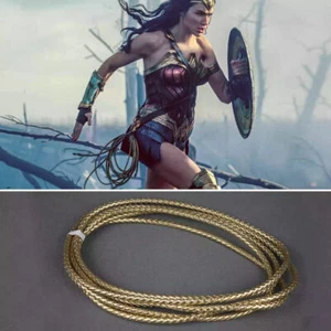 Cosplay Mujer Maravilla Diana Príncipe Lazo Látigo Superhéroe Cuerda Dorada Cuerda Accesorios - Imagen 1 de 6