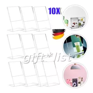 10 Stück DIN A5 Werbeaufsteller Tischaufsteller Menükartenhalter L-Ständer Acryl - Bild 1 von 7