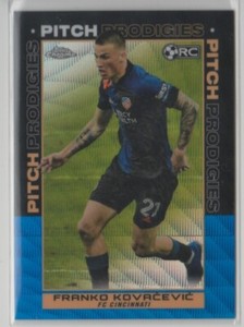 2021 Topps Chrome MLS Blue Wave Refractor #197 Franko Kovacevic PP /199 Flat S/H