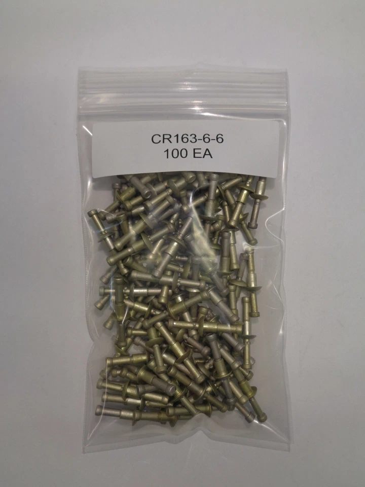 CHERRY RIVETS CR163-6-6 SET OF 100 EACH NEW