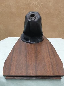 Bota de cambio Fiat 124 Spider 1800, placa de madera. Original.  - Imagen 1 de 10