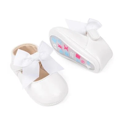 Zapatos de Boda Oamico Bebé Niña Suela de Goma Antideslizante Blanco 0-6 Meses Infantil Foto 1 de 4