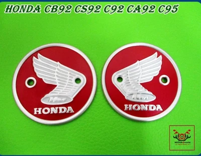 Tanque de combustible genuino Honda emblemas "rojo" CB92 CS92 C92 CA92 C95 CA9, insignia CA160 Foto 1 de 4