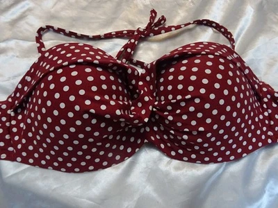 Next Size 32E Underwired  Halter Neck Sunbathing Balconette Bikini Top - Image 1 of 4