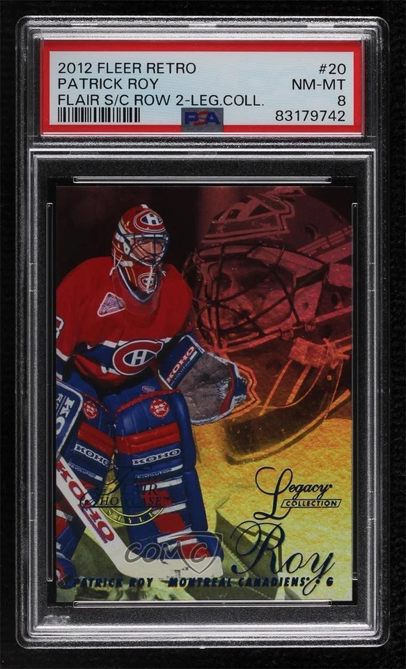 2012-13 Fleer Retro Legacy Collection /150 Patrick Roy #20 PSA 8 HOF - Image 1 of 2