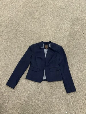 Chaqueta Blazer The Limited Mujer S Forrada Carrera Oficina Trabajo Azul Marino Foto 1 de 4