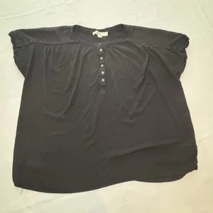Blusa para mujer Loft talla grande 16/18 negra manga corta ligera  - Imagen 1 de 6