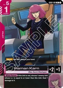 Gundam Card Game Haman Karn GD02-091 R Dual Impact NM - Picture 1 of 1