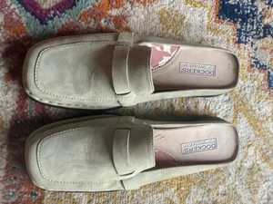 Dockers Leather Slip On Loafers Size 4.5 New Pale Green Comfort Shoes - Picture 1 of 4