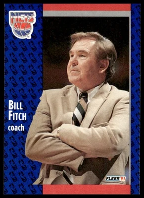 Bill Fitch 1991-92 Fleer #132 New Jersey Nets Coach - Image 1 of 2