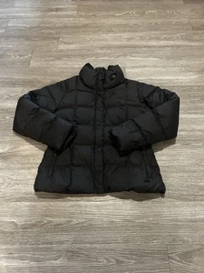 Eddie Bauer Jacket Adult M Black Puffer Quilted 700 Fill Goose Down Zip Womens - Picture 1 of 6