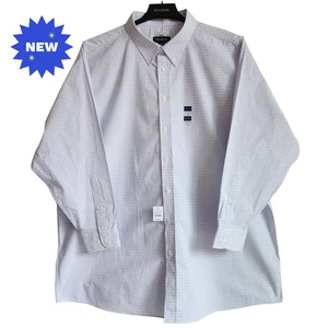 20 34/35 Dress Shirt Blue Purple White Check Traditional Fit Jos A Bank Opened - Picture 1 of 24