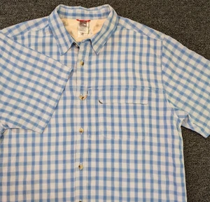 Camisa The North Face Para Hombre XL Azul Blanco A Cuadros Aire Libre Senderismo Camping - Imagen 1 de 7