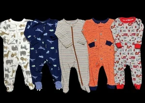 Baby Boy 9 Months 12 Months Carter's Sleeper PJ Pajama Lot Bundle - Picture 1 of 4