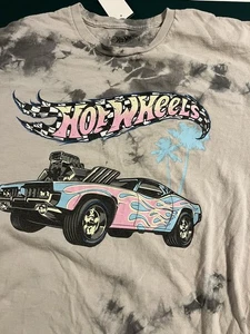Men’s Mattel Hot Wheels Matchbox Cars Tie Dye Short Sleeve T-Shirt LARGE Cotton - Picture 1 of 6