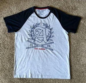 Akademics T-Shirt Men's Large Gray Embroidered Short Sleeve - Picture 1 of 6