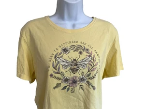 Life Is Good Size XL Yellow Short Sleeve Crusher Lite Bee Cotton Tee - Picture 1 of 8