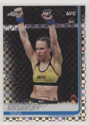 2019 Topps Chrome UFC X-Fractor Nina Ansaroff #97 Rookie RC - Image 1 of 2