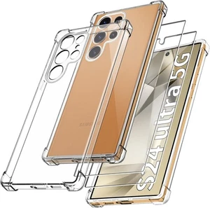 Clear Case For Samsung Galaxy S24 S24 Plus S24 Ultra 5G Silicone Phone Cover - Picture 1 of 17