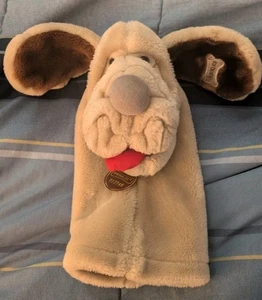 Wrinkles Dog Puppet Brown Plush Stuffed The Heritage Collection 1984 Vintage - Picture 1 of 2