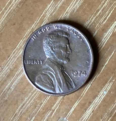 1974 Penny No MINT MARK RARE AND FINE CONDITION Cover