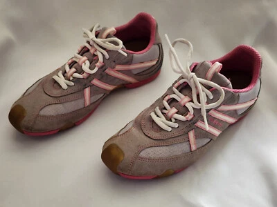 GEOX Respira Zapatillas Gamuza Gris y Rosa con Caja, Talla 10.5 Foto 1 de 4