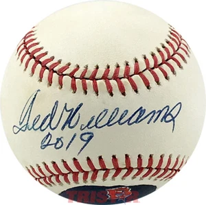 TED WILLIAMS SIGNED AUTOGRAPHED AL BASEBALL INSCRIBED 2019 (WALKS) PSA RED SOX - Picture 1 of 4