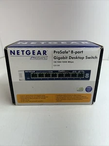 NetGear Pro Safe Model GS108Na, 8 Port Gigabit Desktop Switch 10/100/1000 Mbps - Picture 1 of 7
