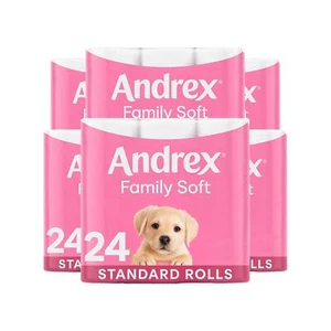 Andrex Toilet Rolls x144 Gentle Clean Fragrance-Free 2 Ply Toilet Paper Rolls - Picture 1 of 5