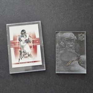 Michael Vick Autogrammkarten Fleer 2004 & Verigraph 2001 Rookie Etched Crystal - Bild 1 von 8