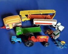 Vintage Diecast Lorries & Farm Vehicles Scrap Yard Collection Lot