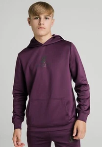 Illusive London Juniors Boys Foil Logo Overhead Hoodie- Plum 11-12 Years - Picture 1 of 5